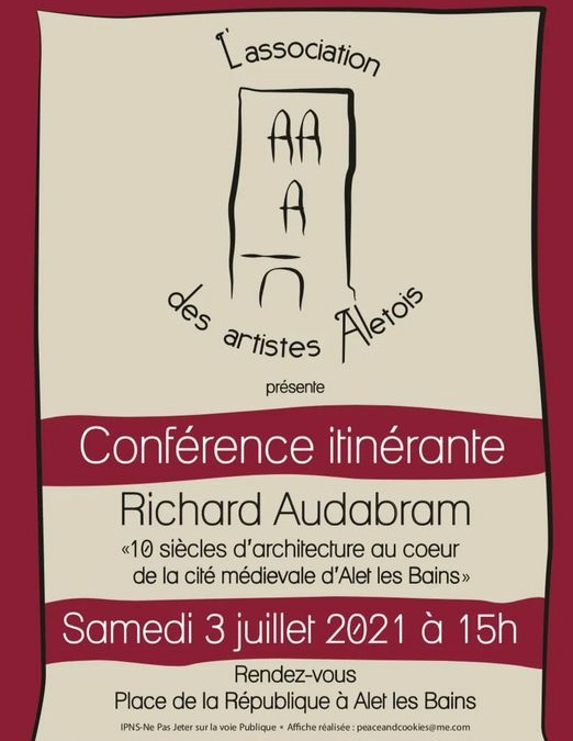 Conférence itinérante le 3 juillet à 15h