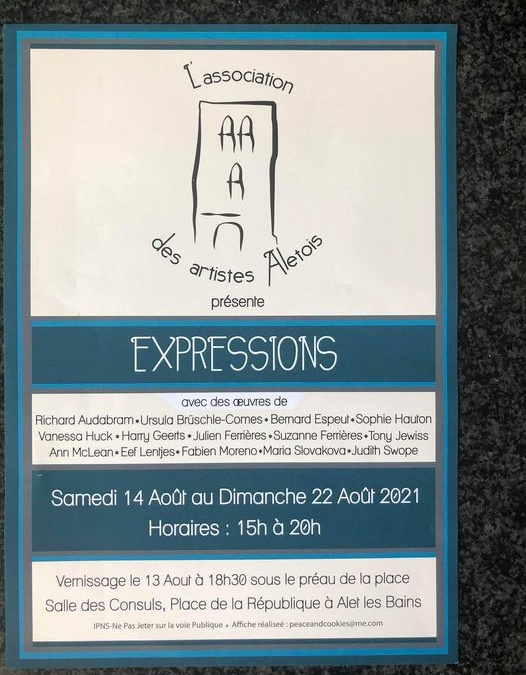 Exposition à la salles des Consuls du 14 au 22 août, de 15h à 20h