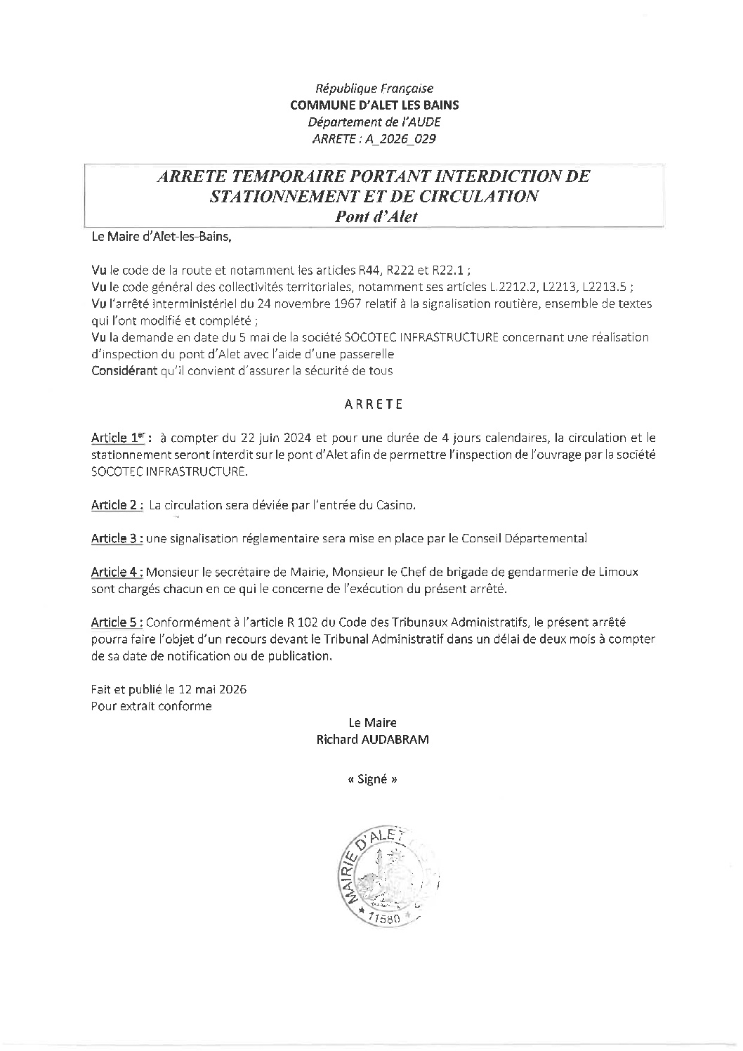 (Français) fermeture du pont